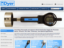 Tablet Screenshot of dyergage.com
